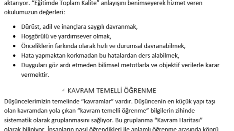 Özel eğitim kurumu tanıtım yazısı
