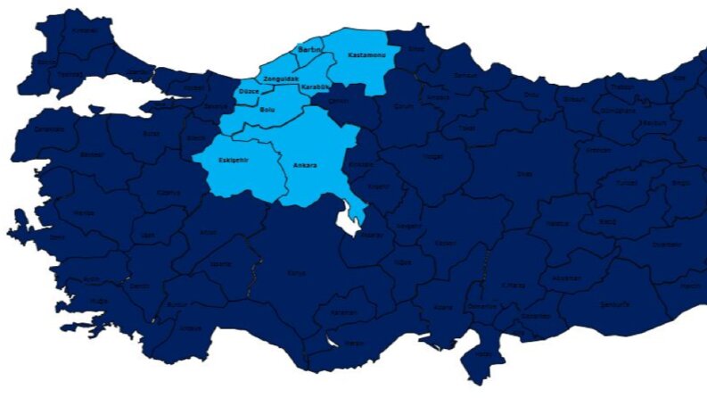 Harita Üzerinden İstenilen İl Ait Detaylara Ulaşma