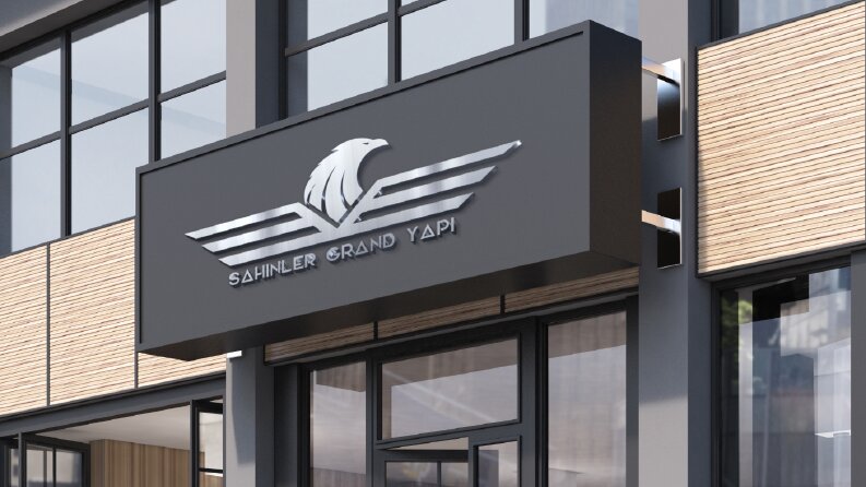 Sahinler grand yapı logo tasarımı