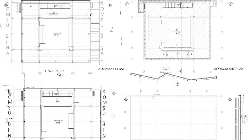 Autocad plan,kesit görünüş