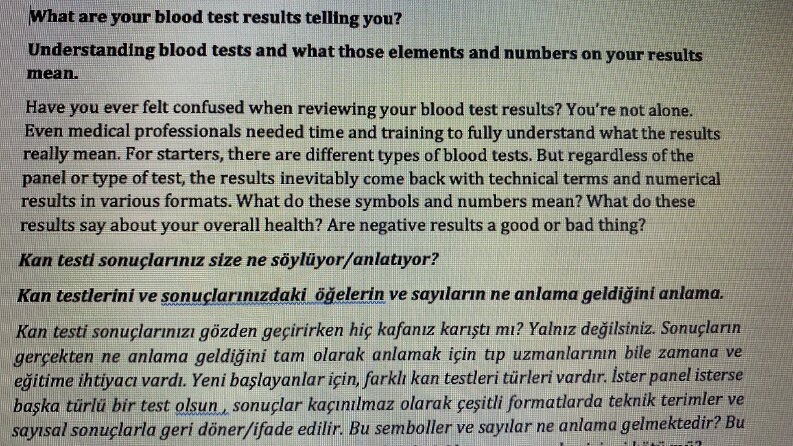 Tıp çevirisi