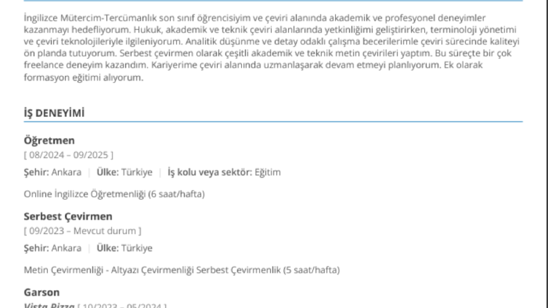 İngilizce Mütercim ve Tercümanlık  
