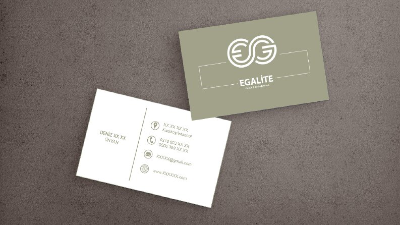 Egalite Hukuk Bürosu Kartvizit Çalışması