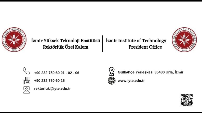İYTE Rektör Özel Kalemliği kurumsal kimlik tasarımı