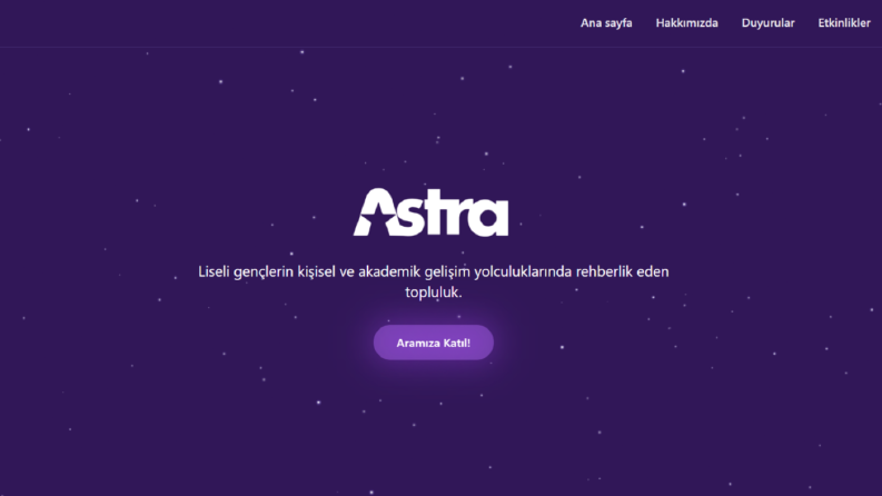 Astra - Landing page