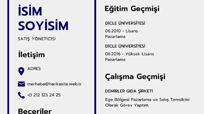 cv tasarım
