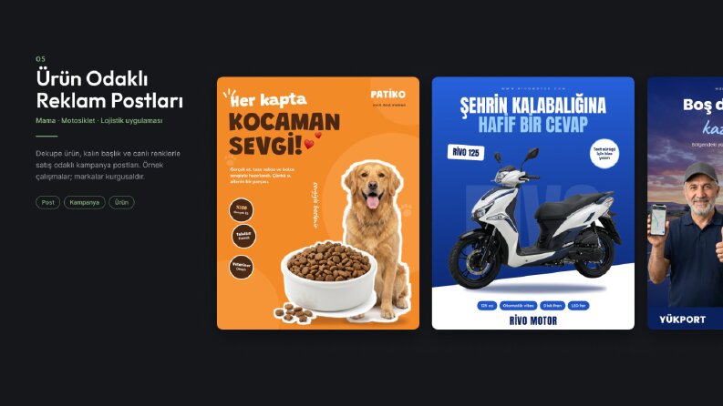 Ürün Odaklı Reklam Postları – Mama, Motor, Lojistik