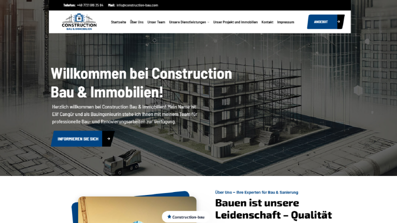 Construction Bau Website Tasarımı