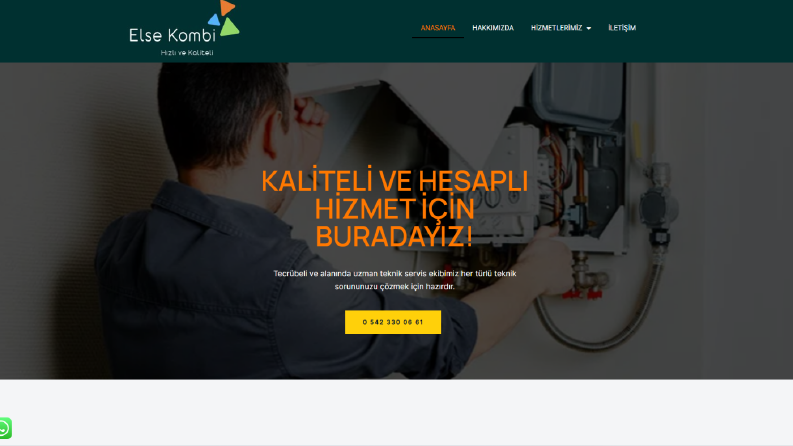 Else Kombi - Kurumsal Teknik Servis Web Sitesi