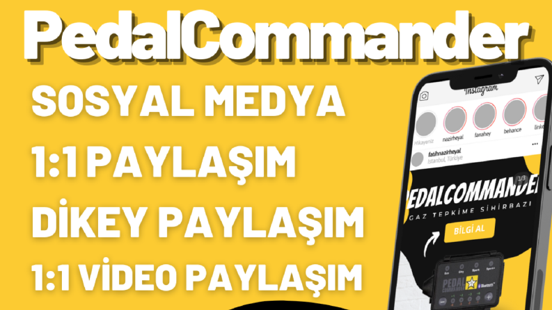 Pedal Commander Sosyal Medya Paylaşım Tasarımları
