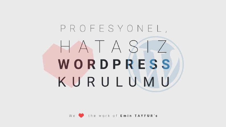 Profesyonel WordPress kurulumu