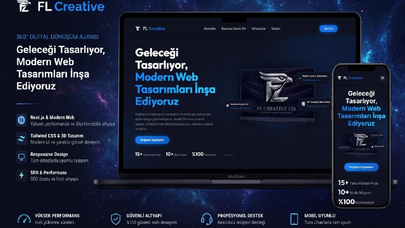 FL Creative: Kurumsal Dijital Dönüşüm ve Ajans Web Sitesi Pr