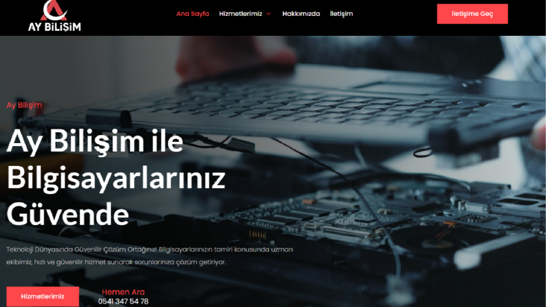 Ay Bilişim İçin Teknik Servis Web Sitesi Hazırladık