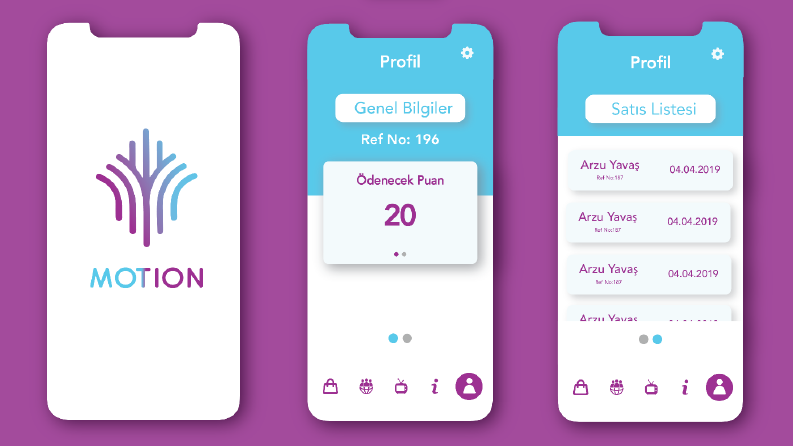 Motion App - UI/UX Çalışması