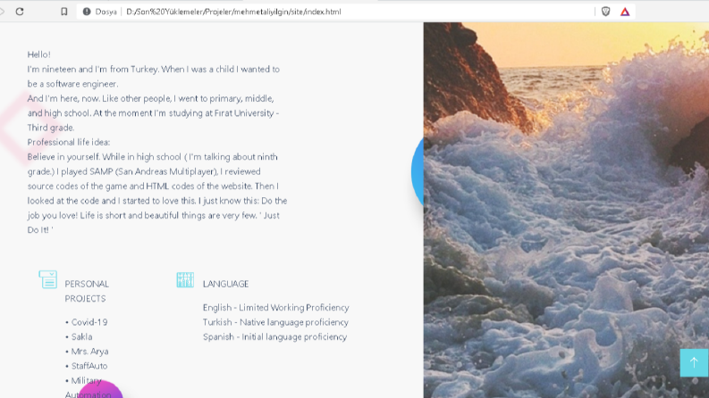 Kişisel Website