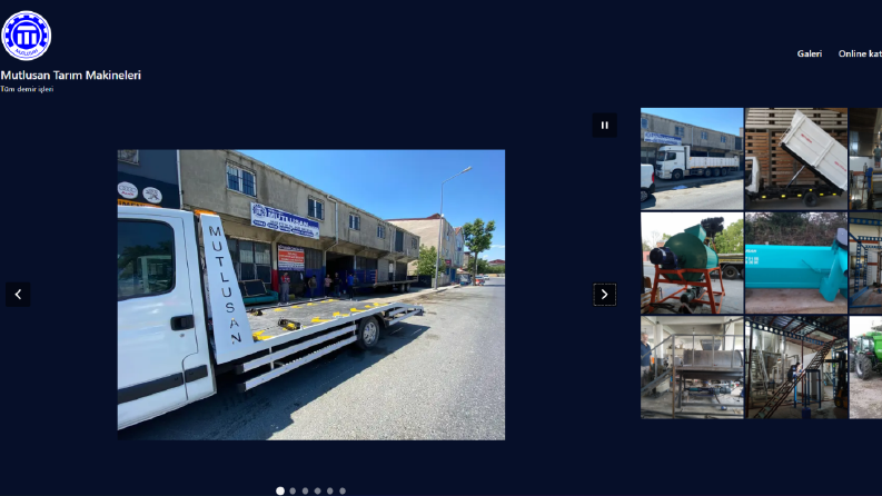 Kalaycıoğlu Mutlusan Makine için yaptığım worpress sitesi