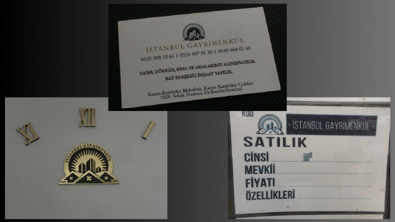 İstanbul 34 Gayrimenkul kartvizit ve logo