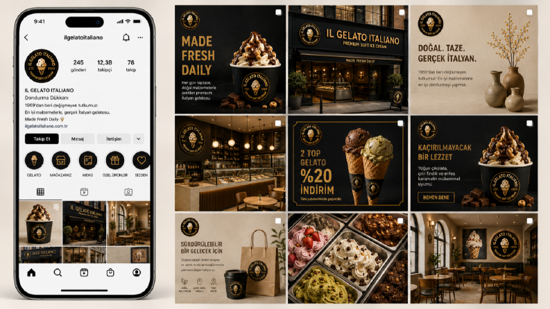 Il Gelato Italiano Markası Medya İçerik Üretimi