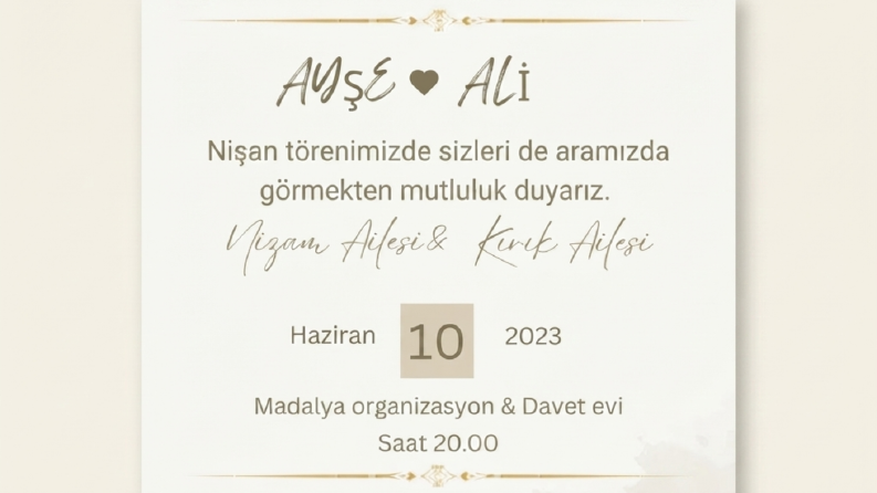 Düğün - Davetiye Tasarımı