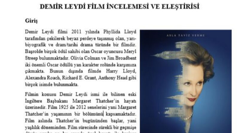 "Demir Leydi" Film İncelemesi
