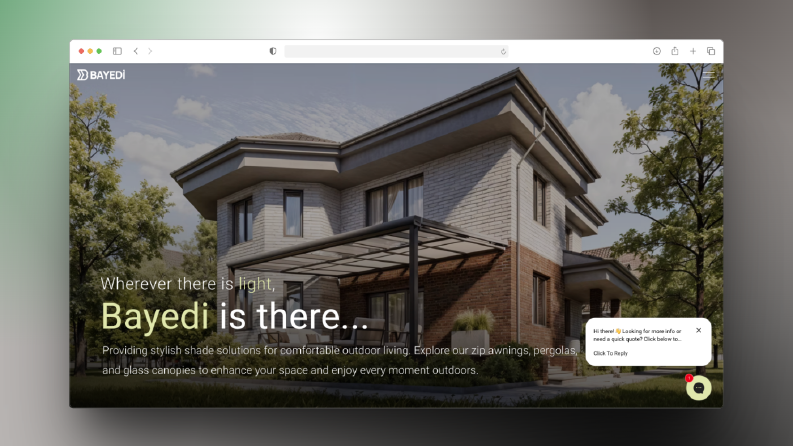 Bayedi Shading Systems Wix Studio Web Tasarımı