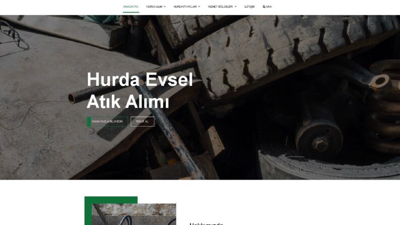 Özel Kodlanmış Web Site Tasarım - hurdadonusum.com