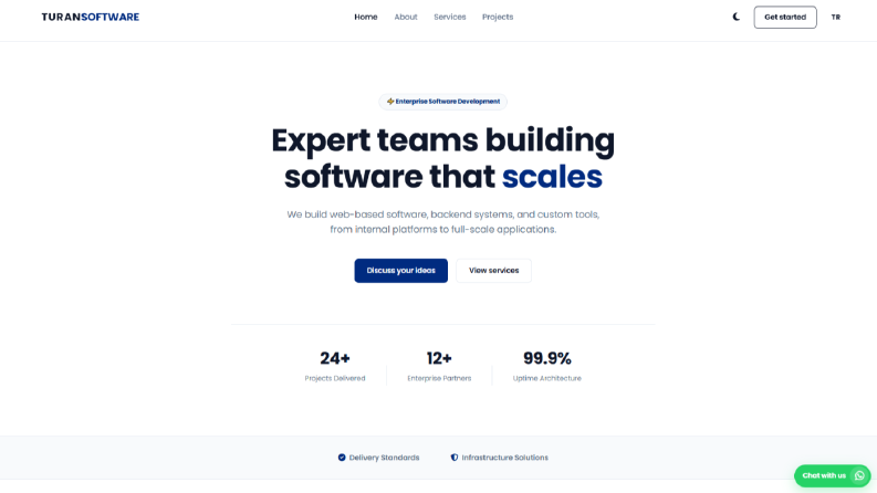TuranSoftware - Modern ve Çok Dilli Kurumsal Web Çözümleri
