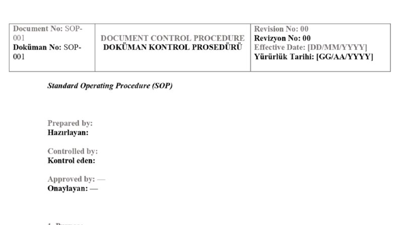 EU MDR Technical Documentation & SOP Sample