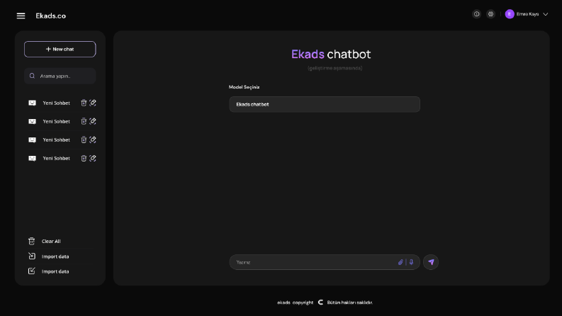Ekads Chatbot Projesi