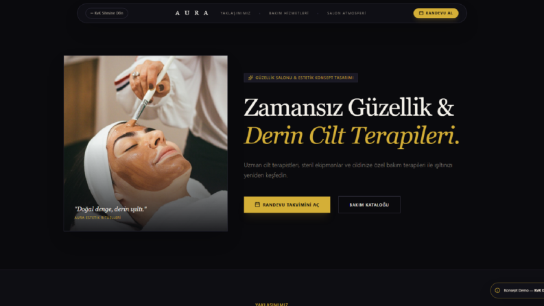 Aura Beauty & Spa | VIP Estetik & Online Randevu Web Sitesi