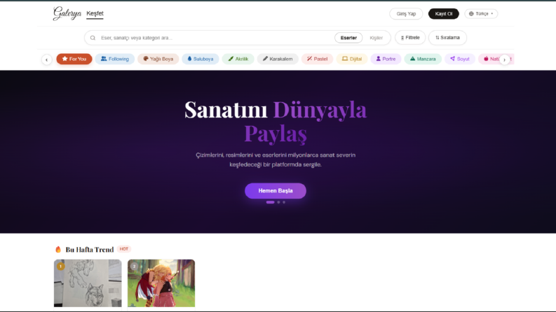 Galerya - Sanat ve Tasarım Stüdyosu Portfolyosu