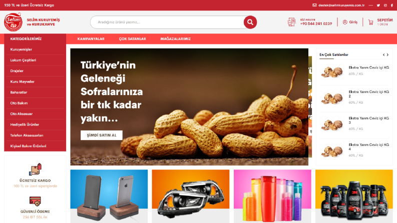 Selim Kuruyemiş - PSD to HTML, CSS, JS