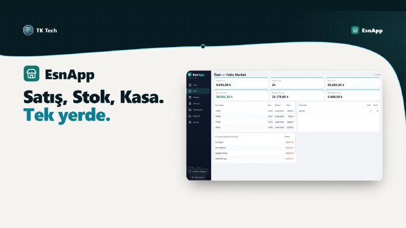 Esnaf İçin Adisyon, Stok ve Kasa Programı