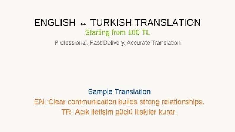 English ↔ Turkish Professional Translation Sample