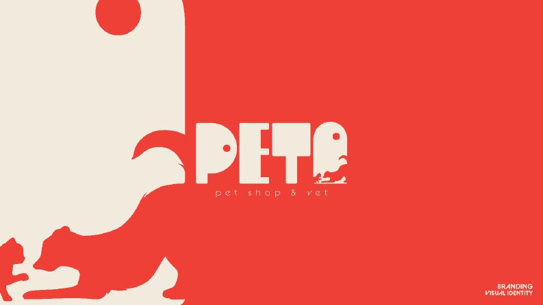 PETA Pet Shop & Vet logo tasarımı