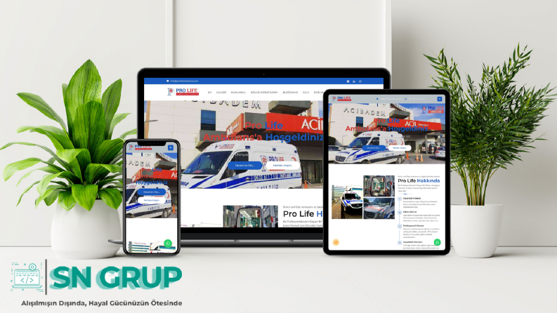 Pro Life Ambulans Web Sitesi Tasarımı