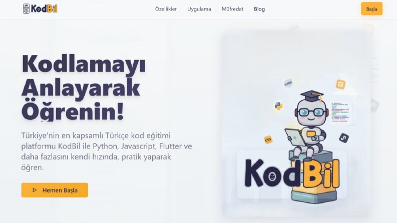 Kodbil Kodlama Eğitimi websitesi