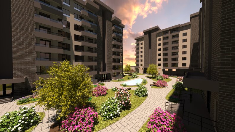 172 Daire 3D Görselleştirme ve Cephe Tasarımı