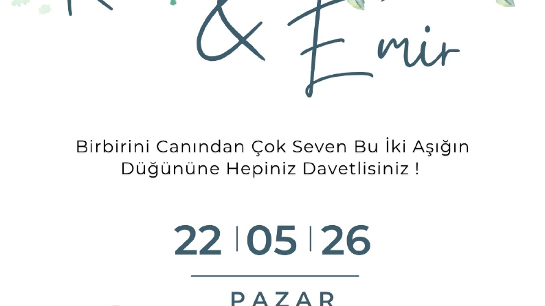 Nişan, Düğün ve Sünnet gibi birçok tasarım