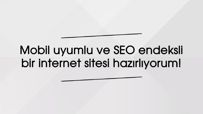 Mobil uyumlu bir web sitesi hazırlıyorum!