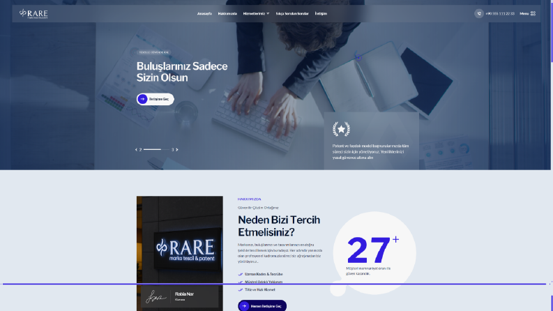 Kurumsal Patent & Marka Tescil Web Sitesi