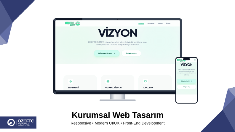 OZCFTC Games – Oyun Stüdyosu Web Tasarımı