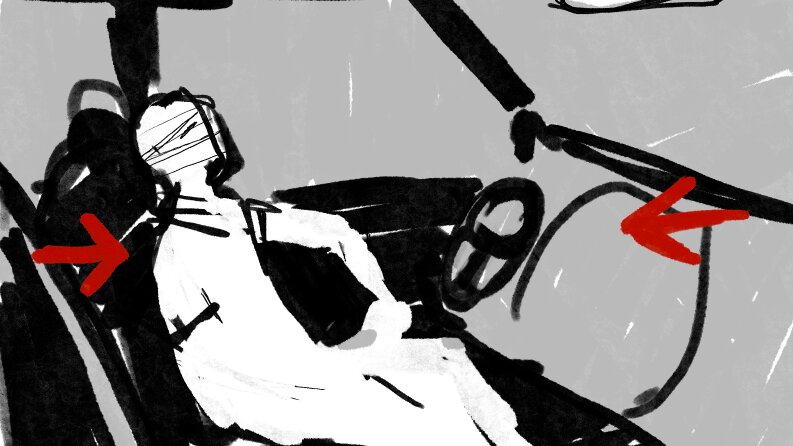 Kısa film için storyboard eskizi