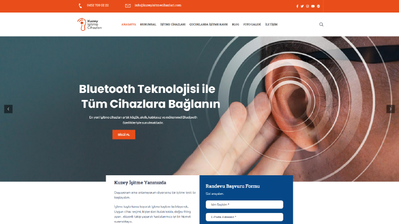 Kuzey İşitme Web Sitesi Tasarımı