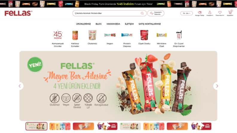 fellasfoods.com.tr - Ön Yüz Geliştirmesi