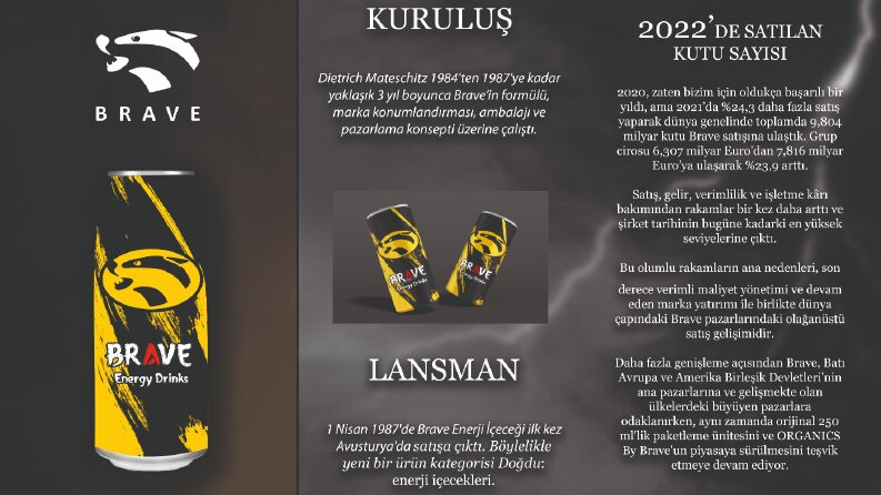 Brave - Enerji İçeceği Broşür Tasarımı
