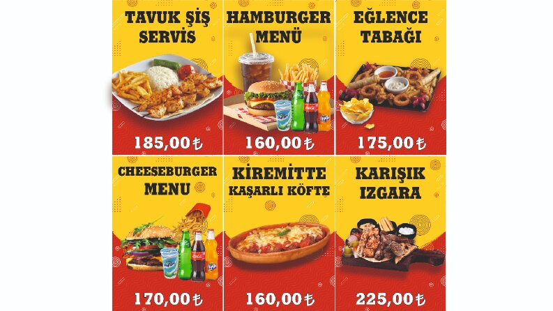Menü Fiyat Afişi