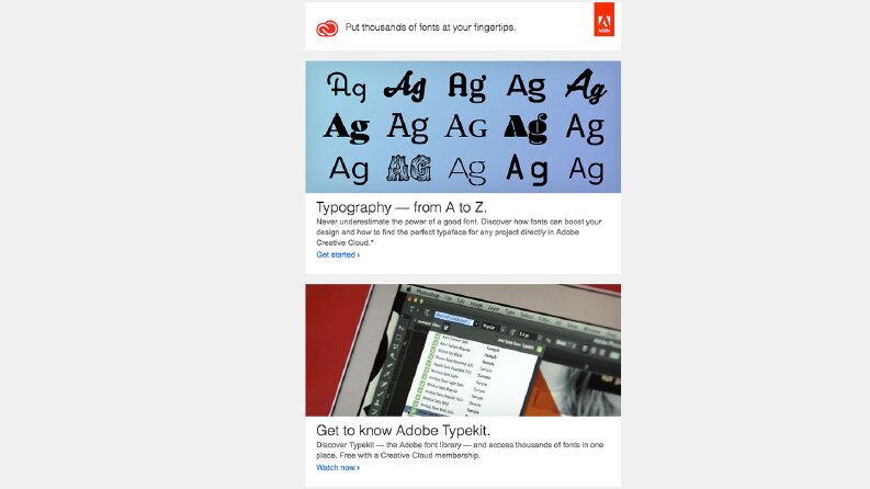 Adobe - HTML Mailing Tasarımı