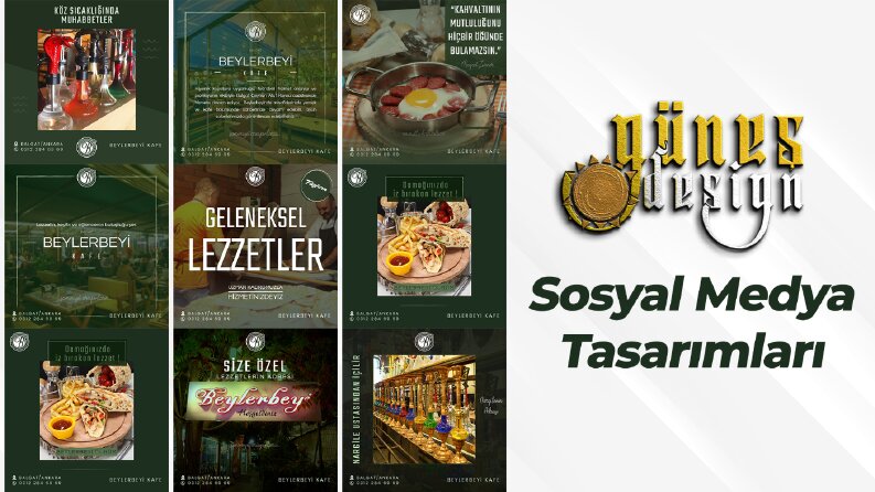Beylerbeyi Kafe için hazırladığım sosyal medya tasarımalrı