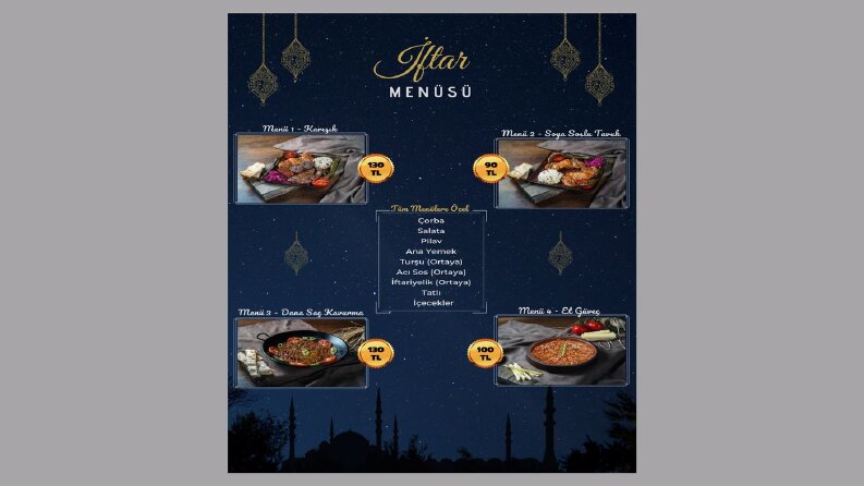 Menü tasarımlarım